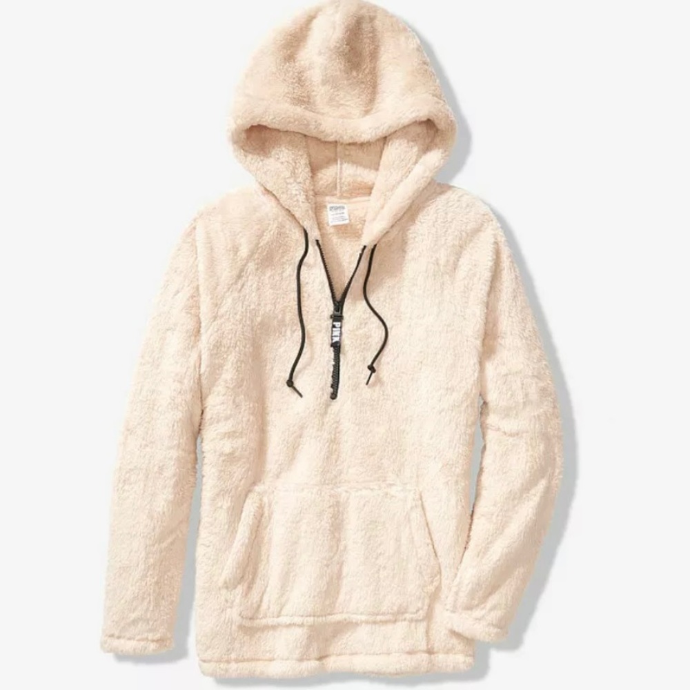 Victoria’s secret PINK teddy quarterzip pullover